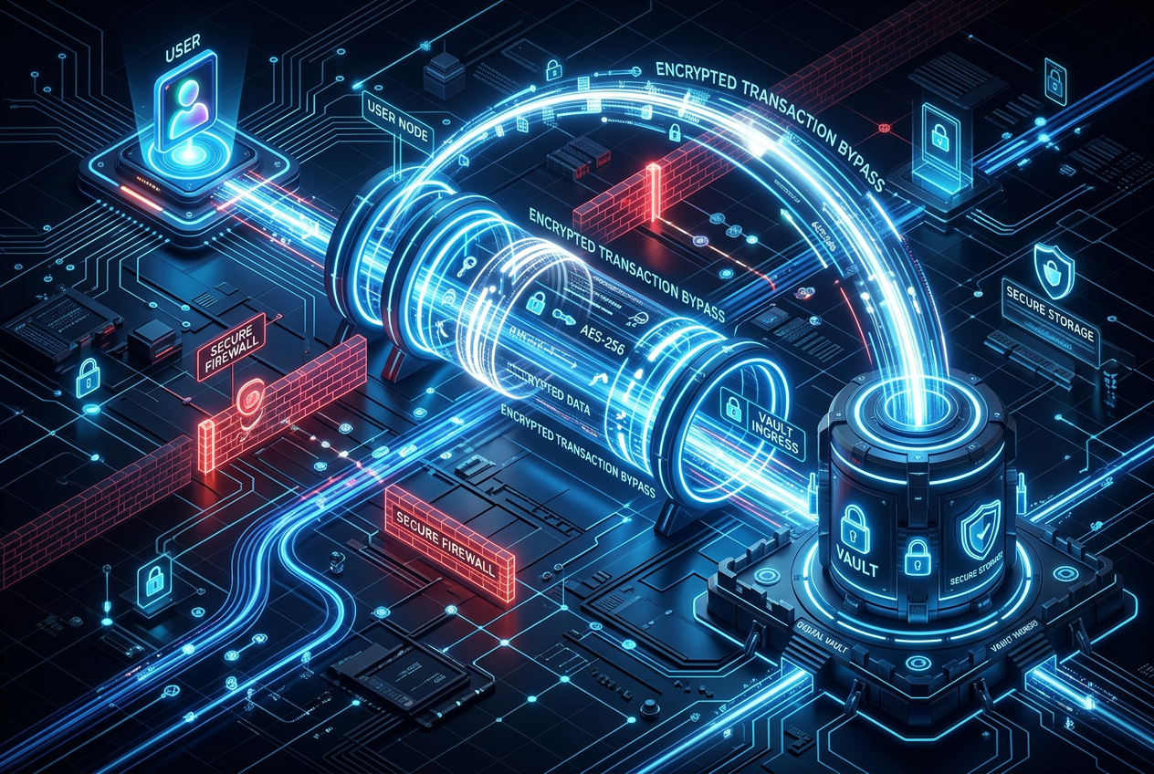 Technická vizualizace zabezpečeného datového tunelu a anonymní transakce
